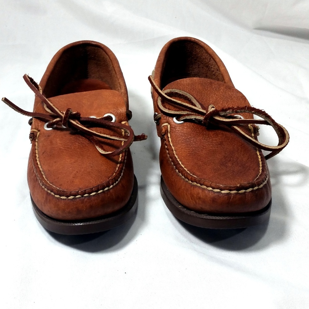 LL BEAN Vintage Boat Deck moccasin Shoes Goodyear